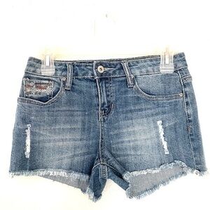 ZCO JEANS girls embroidered cut off denim jeans-14